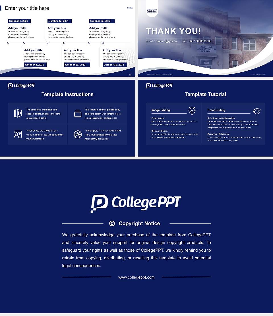 Southwestern Oklahoma State University Lecture Sharing and Networking Event PPT Template16:9 ratio PPT effect preview image4