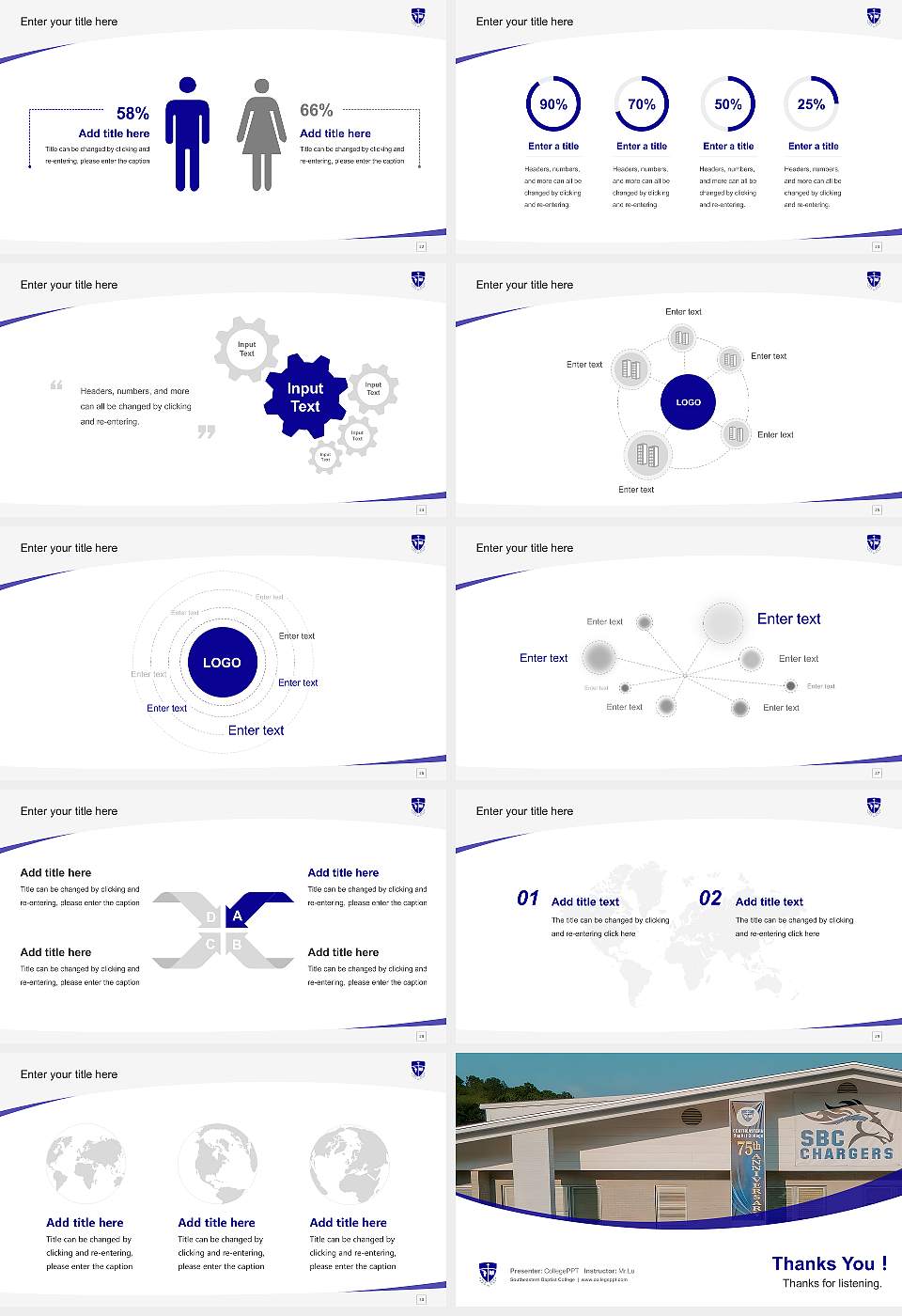 Southeastern Baptist College Course/Courseware Creation PPT Template16:9 ratio PPT effect preview image4