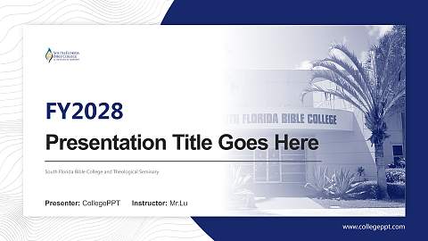 South Florida Bible College and Theological Seminary Academic Presentation/Research Findings Report PPT Template