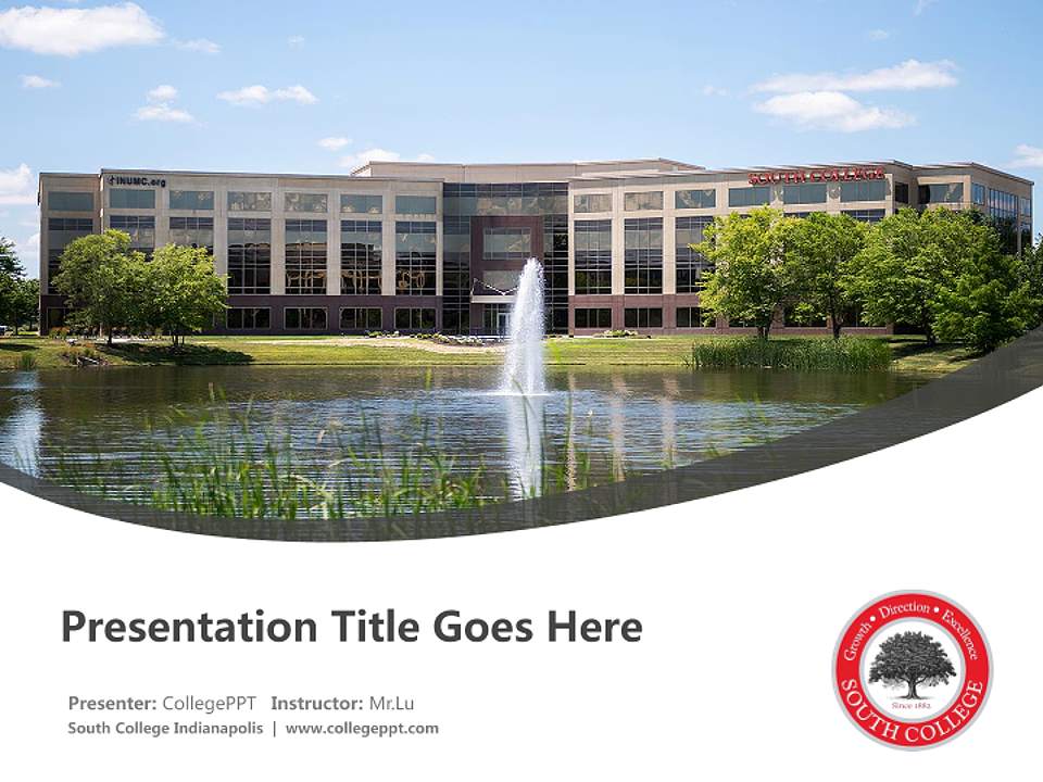 South College Indianapolis Course/Courseware Creation PPT Template4:3 ratio PPT effect preview image5