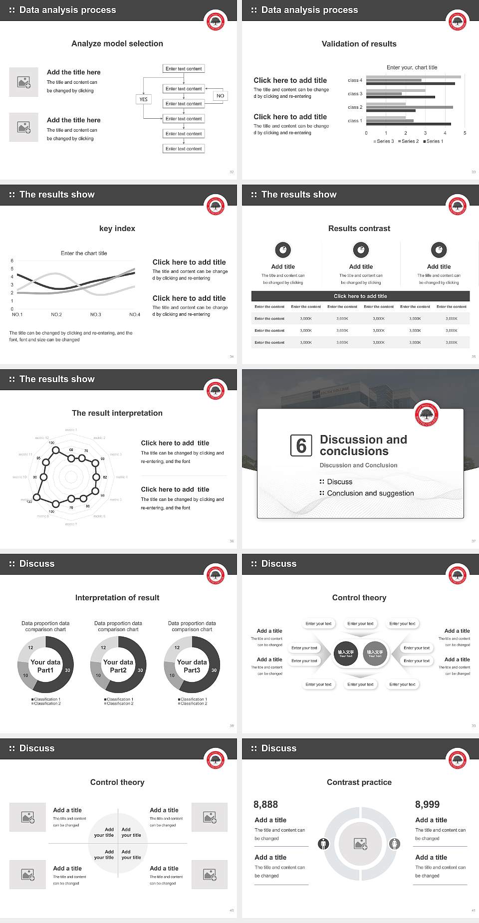 South College Orlando Graduation Thesis Defense PPT Template4:3 ratio PPT effect preview image5