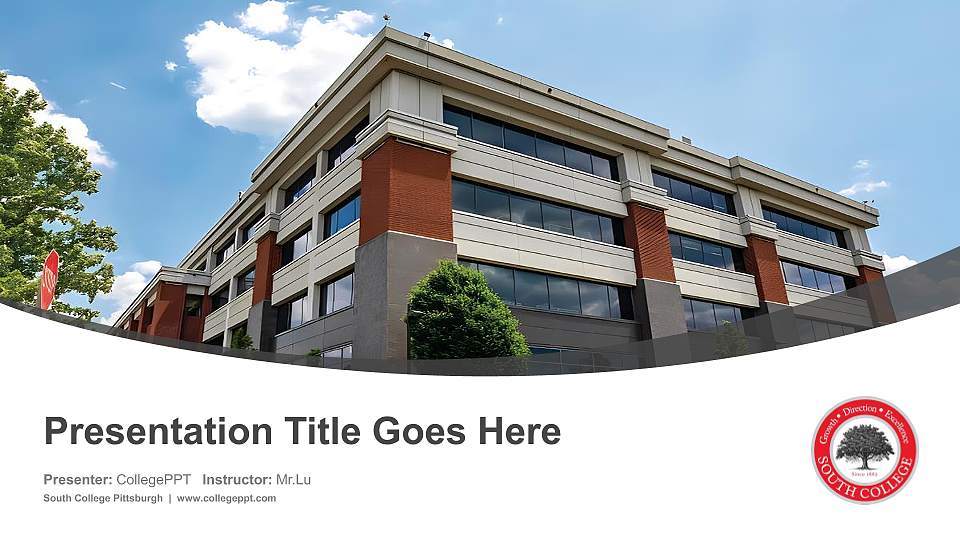 South College Pittsburgh Course/Courseware Creation PPT Template16:9 ratio PPT effect preview image