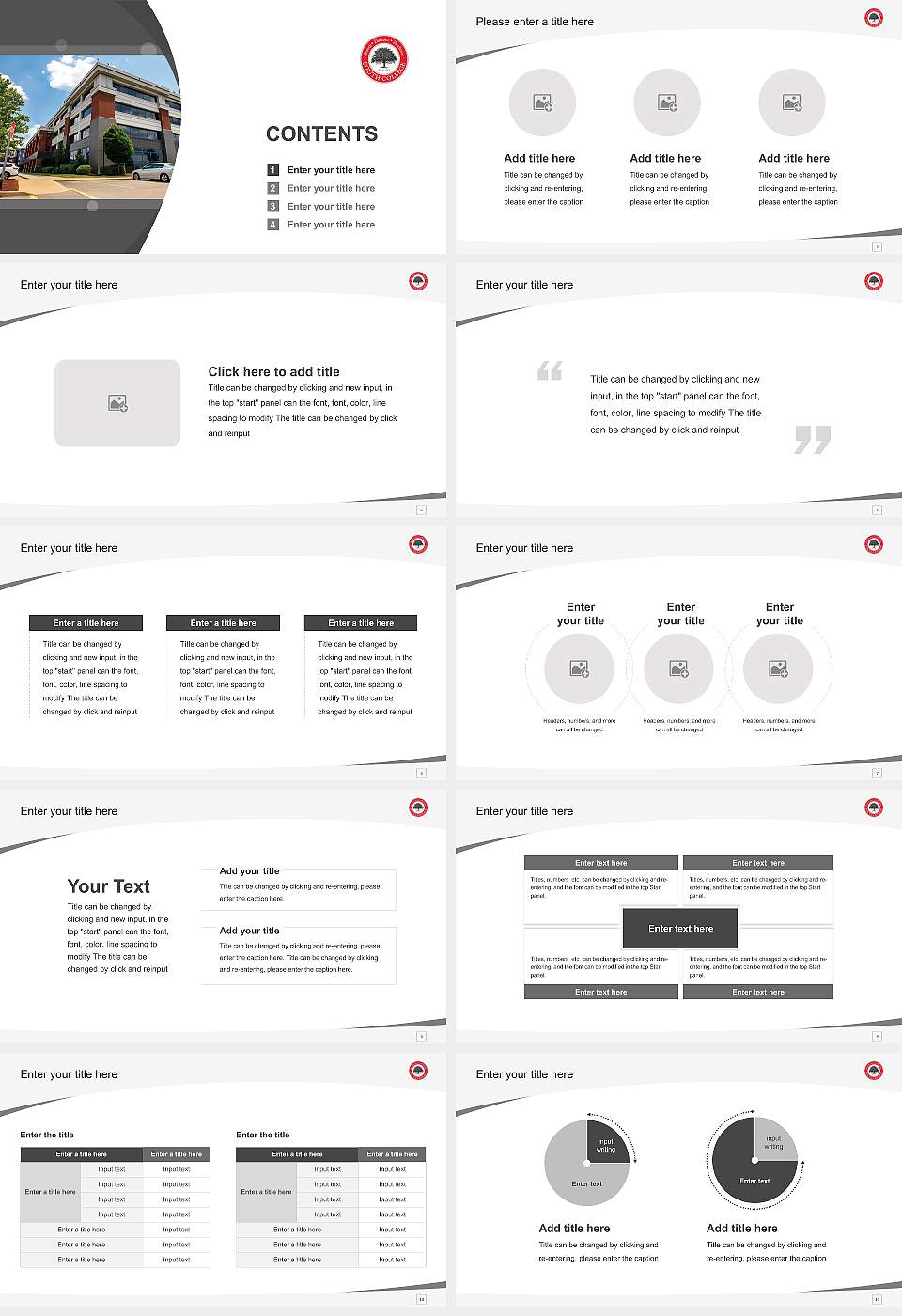 South College Pittsburgh Course/Courseware Creation PPT Template16:9 ratio PPT effect preview image2