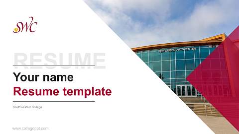 Southwestern College Resume PPT Template