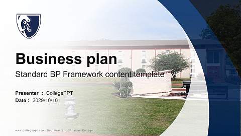 Southwestern Christian College Competition/Entrepreneurship Contest PPT Template