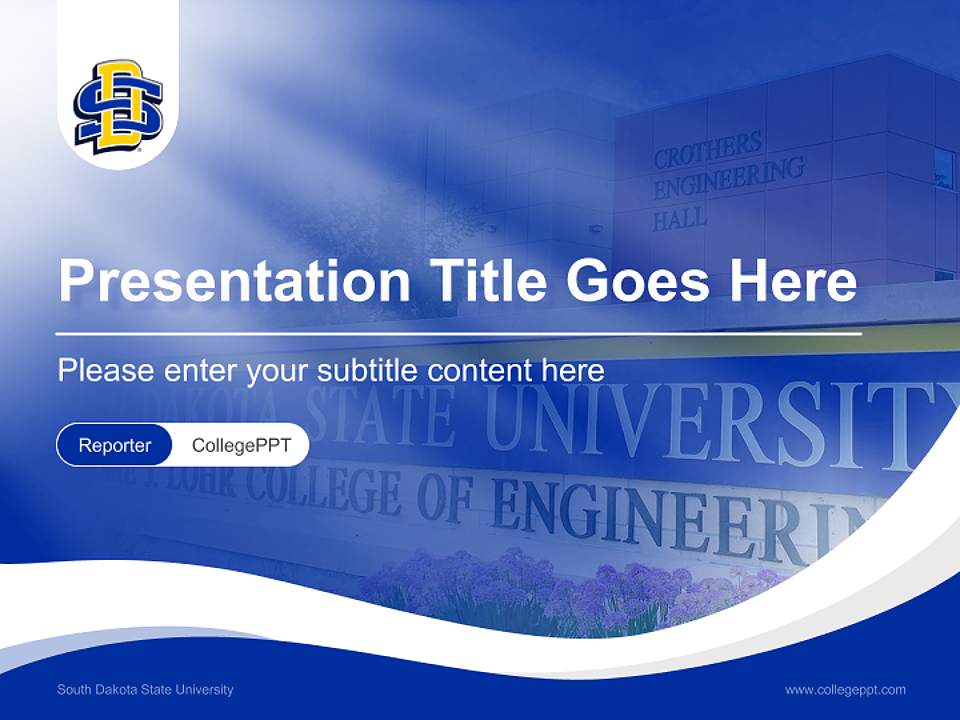 South Dakota State University Lecture Sharing and Networking Event PPT Template4:3 ratio PPT effect preview image4