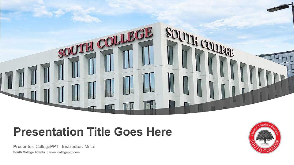 South College Atlanta Course/Courseware Creation PPT Template16:9 ratio PPT effect preview image