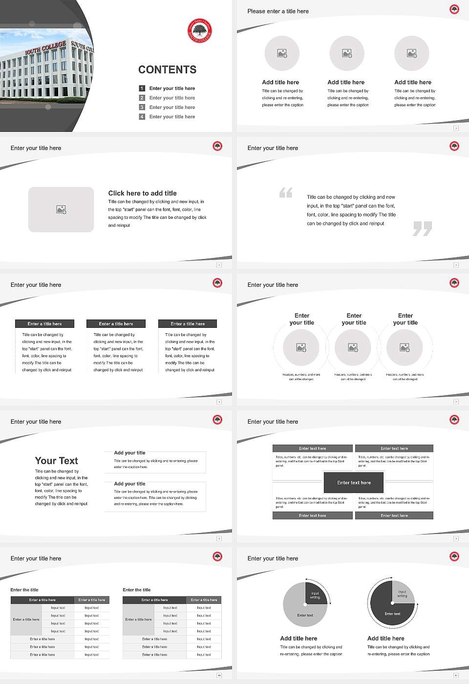 South College Atlanta Course/Courseware Creation PPT Template16:9 ratio PPT effect preview image2