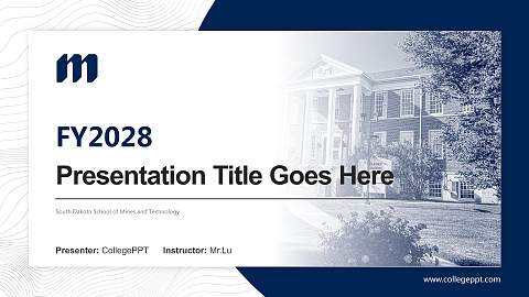 South Dakota School of Mines and Technology Academic Presentation/Research Findings Report PPT Template