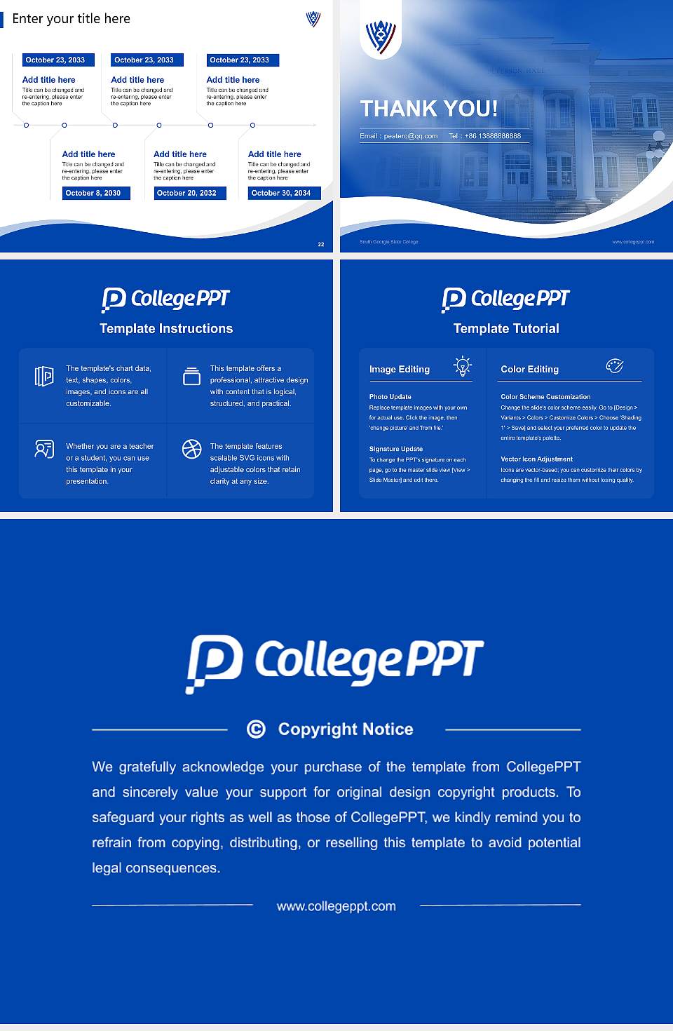 South Georgia State College Lecture Sharing and Networking Event PPT Template4:3 ratio PPT effect preview image4