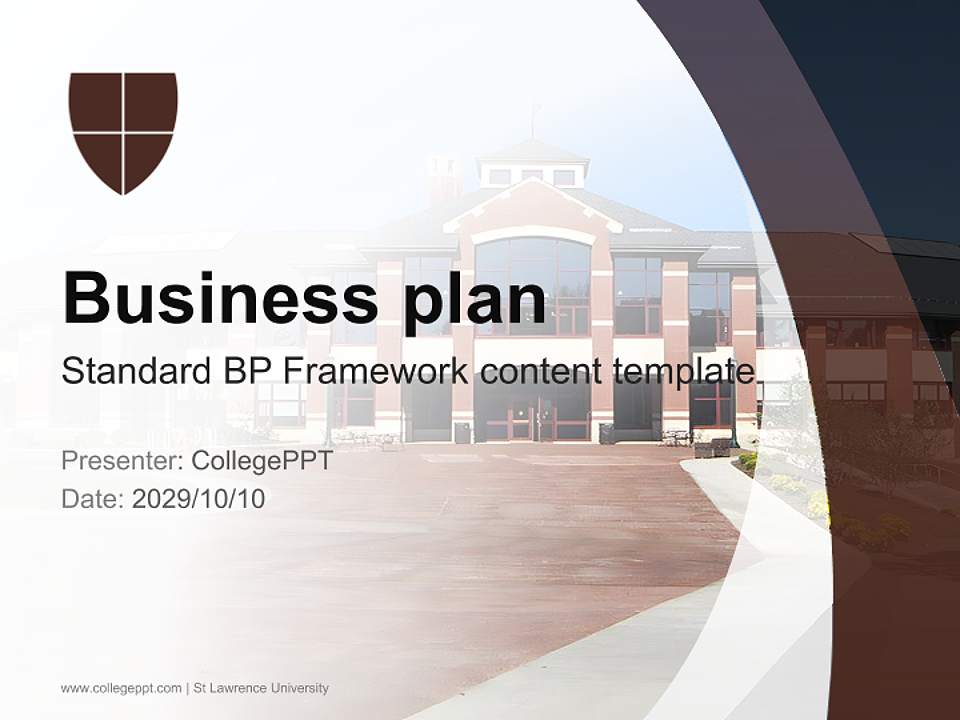 St Lawrence University Competition/Entrepreneurship Contest PPT Template4:3 ratio PPT effect preview image9