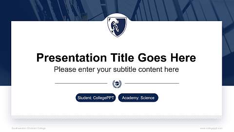 Southwestern Christian College National Scholarship Defense PPT Template