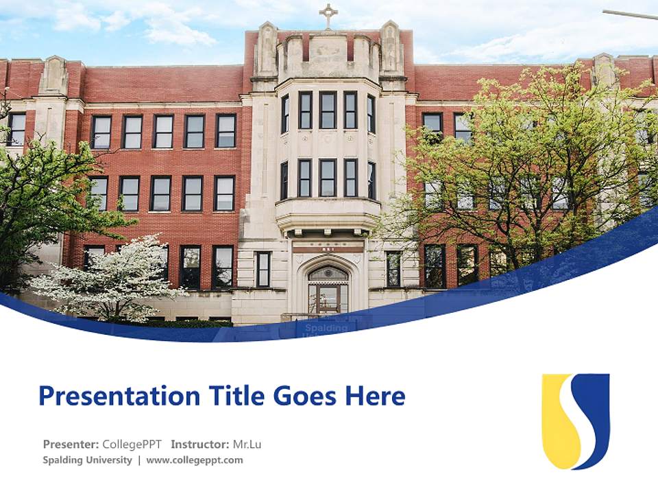 Spalding University Course/Courseware Creation PPT Template4:3 ratio PPT effect preview image5