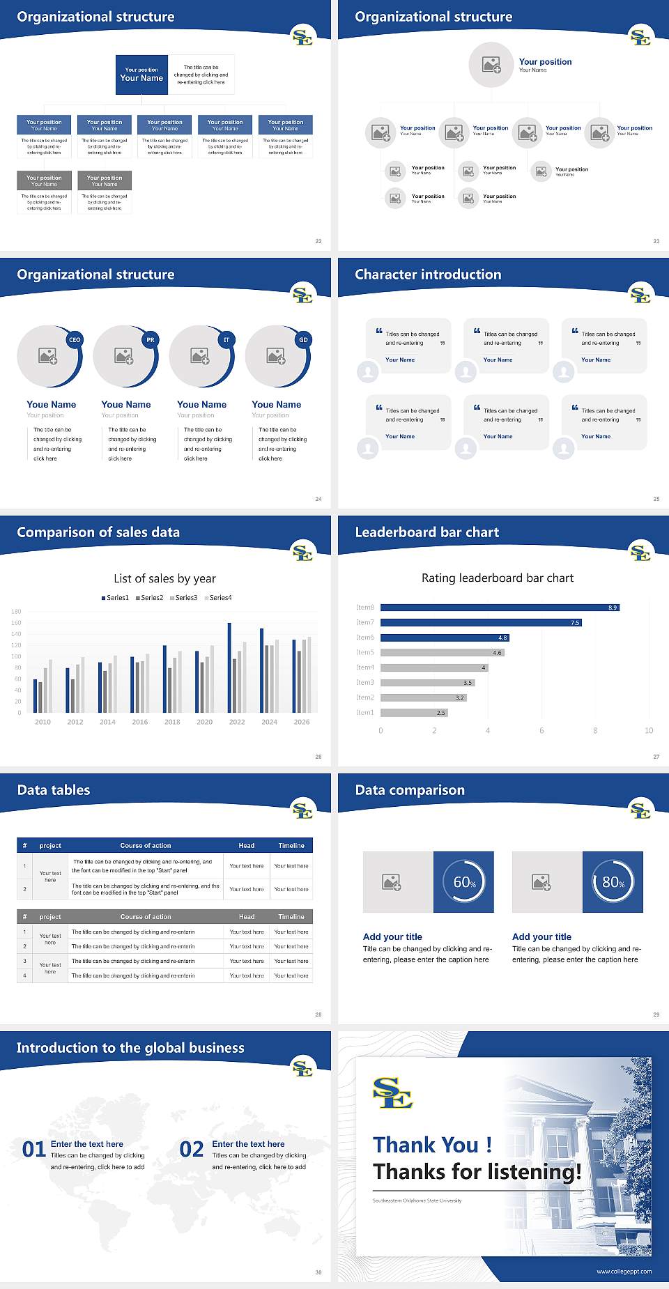 Southeastern Oklahoma State University Academic Presentation/Research Findings Report PPT Template4:3 ratio PPT effect preview image4