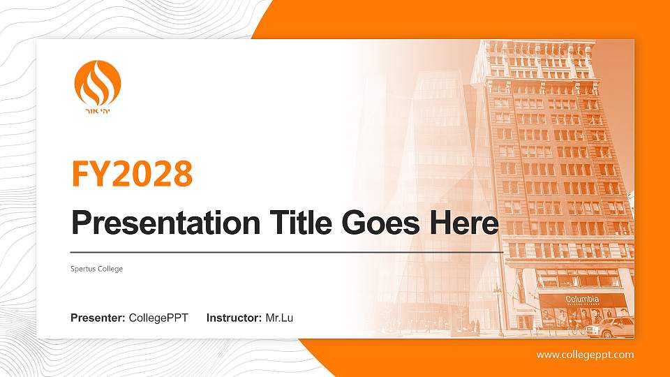 Spertus College Academic Presentation/Research Findings Report PPT Template16:9 ratio PPT effect preview image