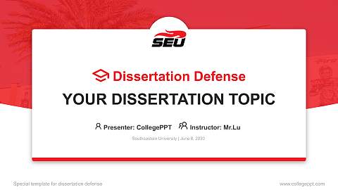Southeastern University Graduation Thesis Defense PPT Template
