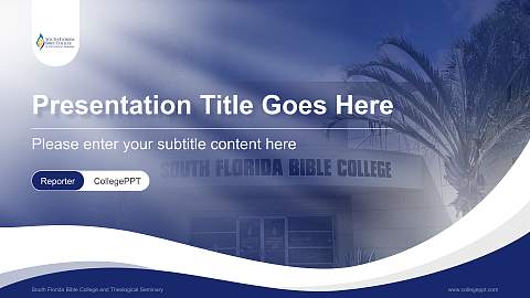 South Florida Bible College and Theological Seminary Lecture Sharing and Networking Event PPT Template