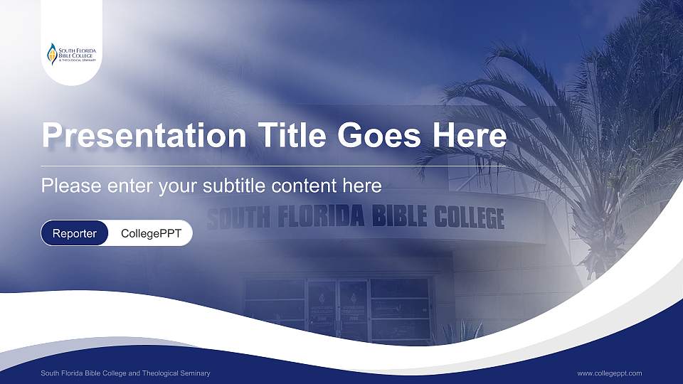 South Florida Bible College and Theological Seminary Lecture Sharing and Networking Event PPT Template16:9 ratio PPT effect preview image