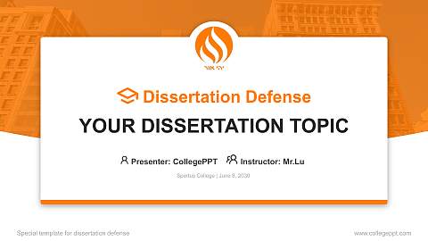 Spertus College Graduation Thesis Defense PPT Template