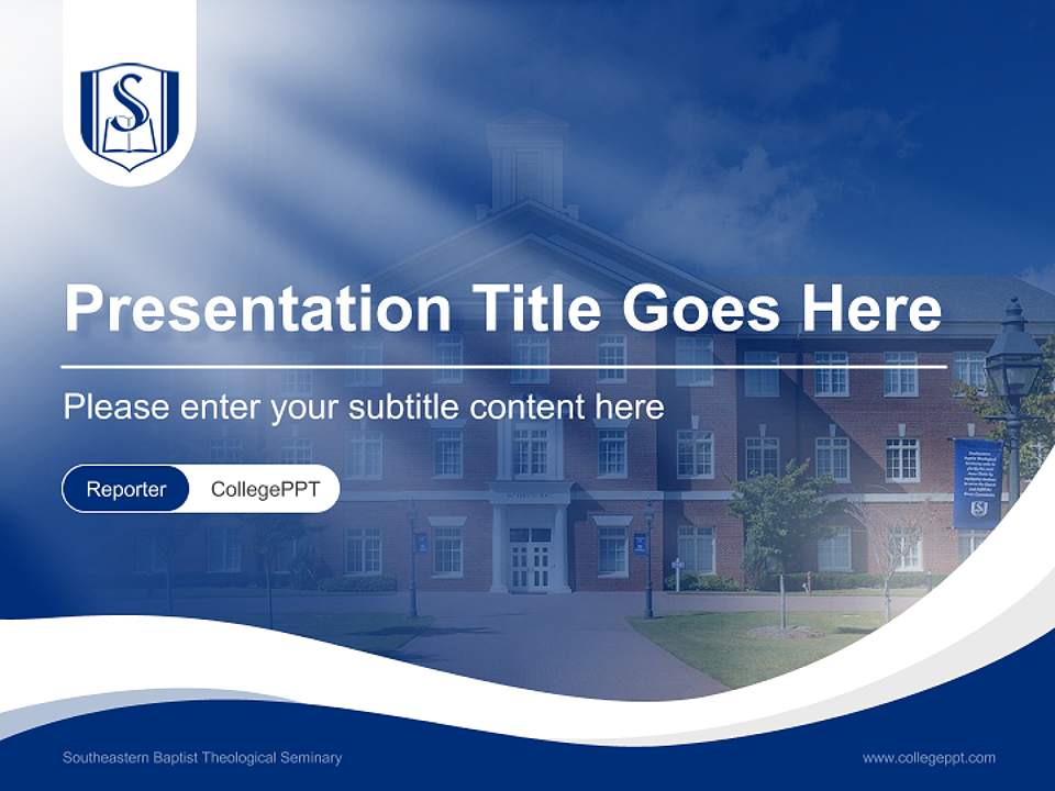 Southeastern Baptist Theological Seminary Lecture Sharing and Networking Event PPT Template4:3 ratio PPT effect preview image4