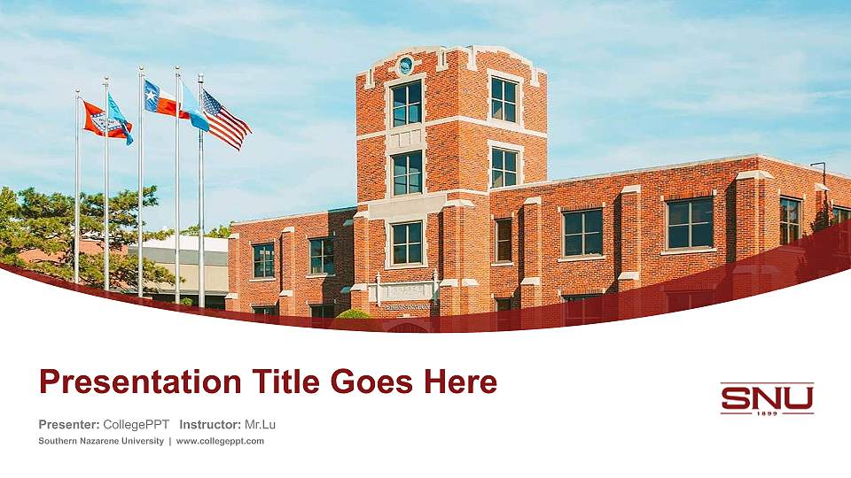 Southern Nazarene University Course/Courseware Creation PPT Template16:9 ratio PPT effect preview image