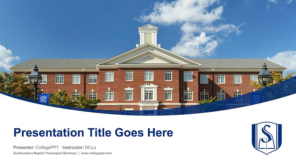 Southeastern Baptist Theological Seminary Course/Courseware Creation PPT Template16:9 ratio PPT effect preview image1