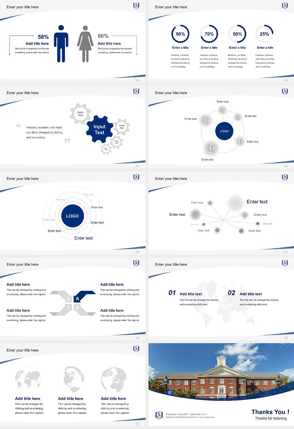 Southeastern Baptist Theological Seminary Course/Courseware Creation PPT Template16:9 ratio PPT effect preview image4
