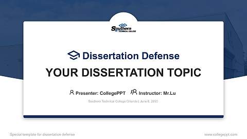 Southern Technical College Orlando Graduation Thesis Defense PPT Template