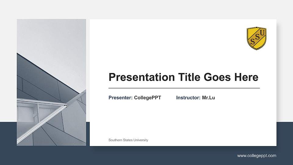 Southern States University General Purpose PPT Template16:9 ratio PPT effect preview image