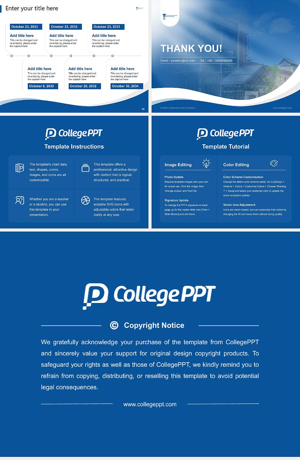 Southern Connecticut State University Lecture Sharing and Networking Event PPT Template4:3 ratio PPT effect preview image4