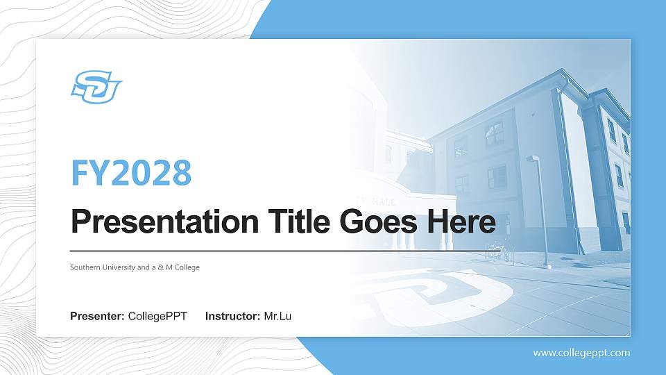 Southern University and a & M College Academic Presentation/Research Findings Report PPT Template16:9 ratio PPT effect preview image