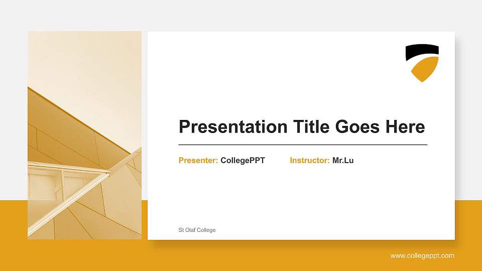 St Olaf College General Purpose PPT Template16:9 ratio PPT effect preview image