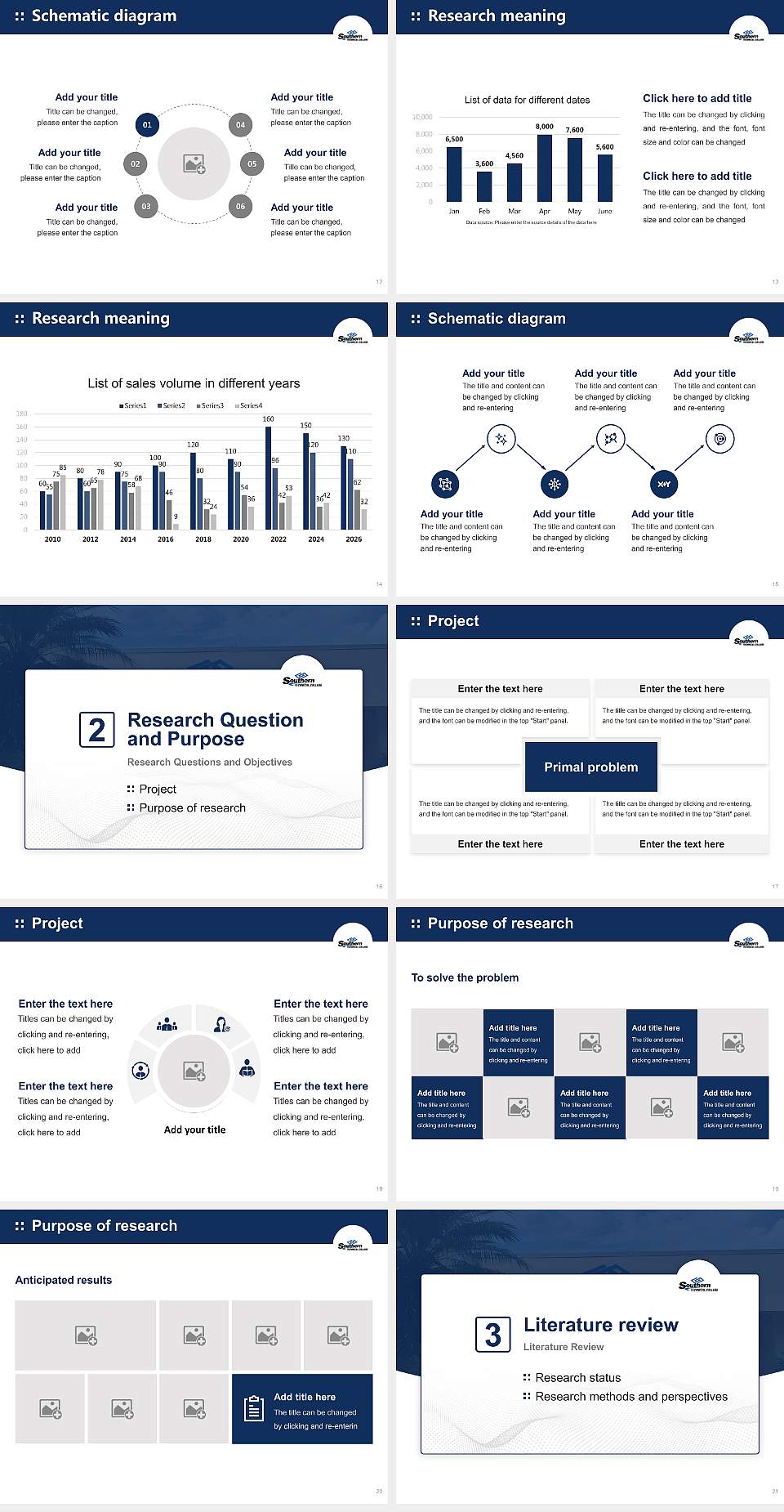 Southern Technical College Tampa Graduation Thesis Defense PPT Template4:3 ratio PPT effect preview image3