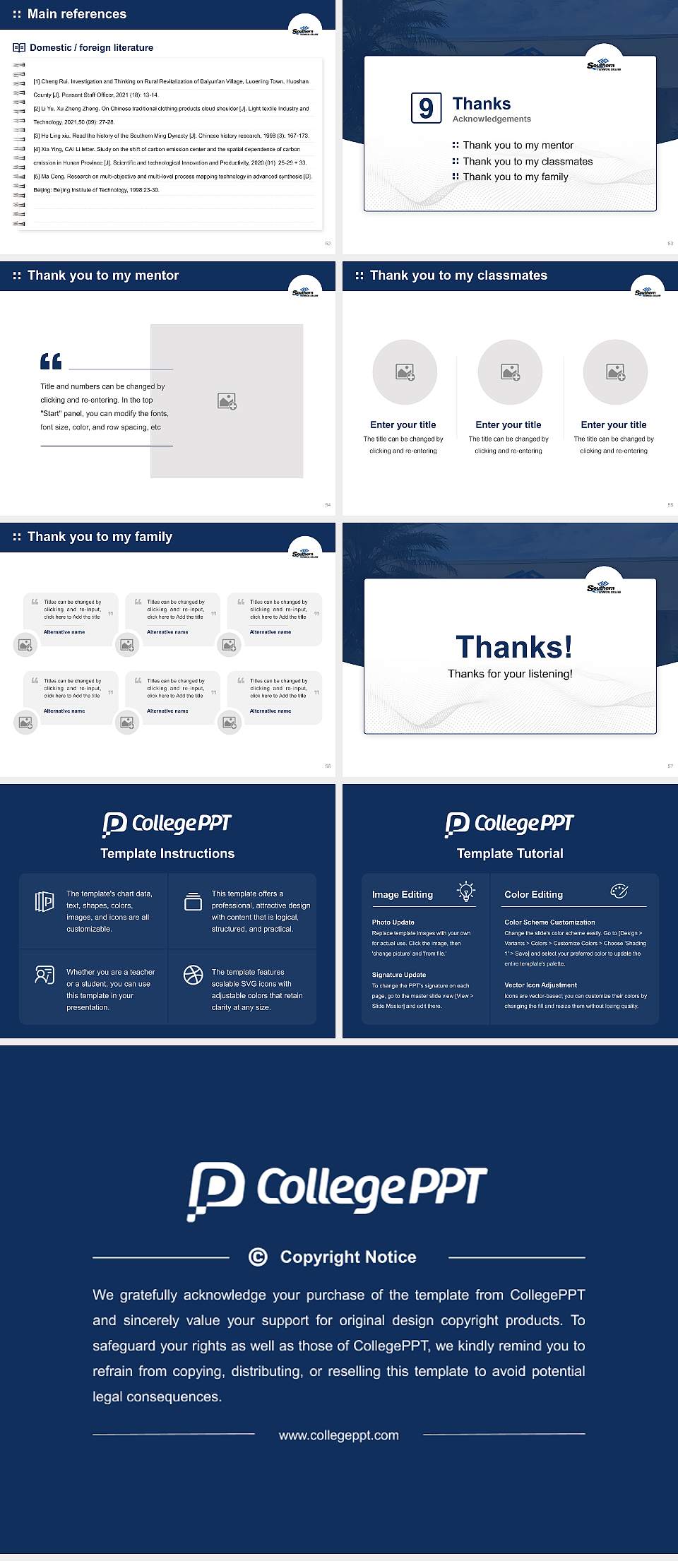 Southern Technical College Tampa Graduation Thesis Defense PPT Template4:3 ratio PPT effect preview image7