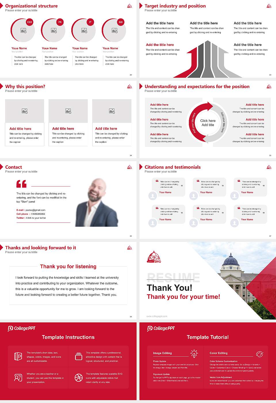 Southeast Missouri State University Resume PPT Template16:9 ratio PPT effect preview image4