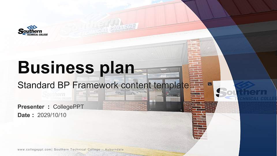 Southern Technical College – Auburndale Competition/Entrepreneurship Contest PPT Template16:9 ratio PPT effect preview image