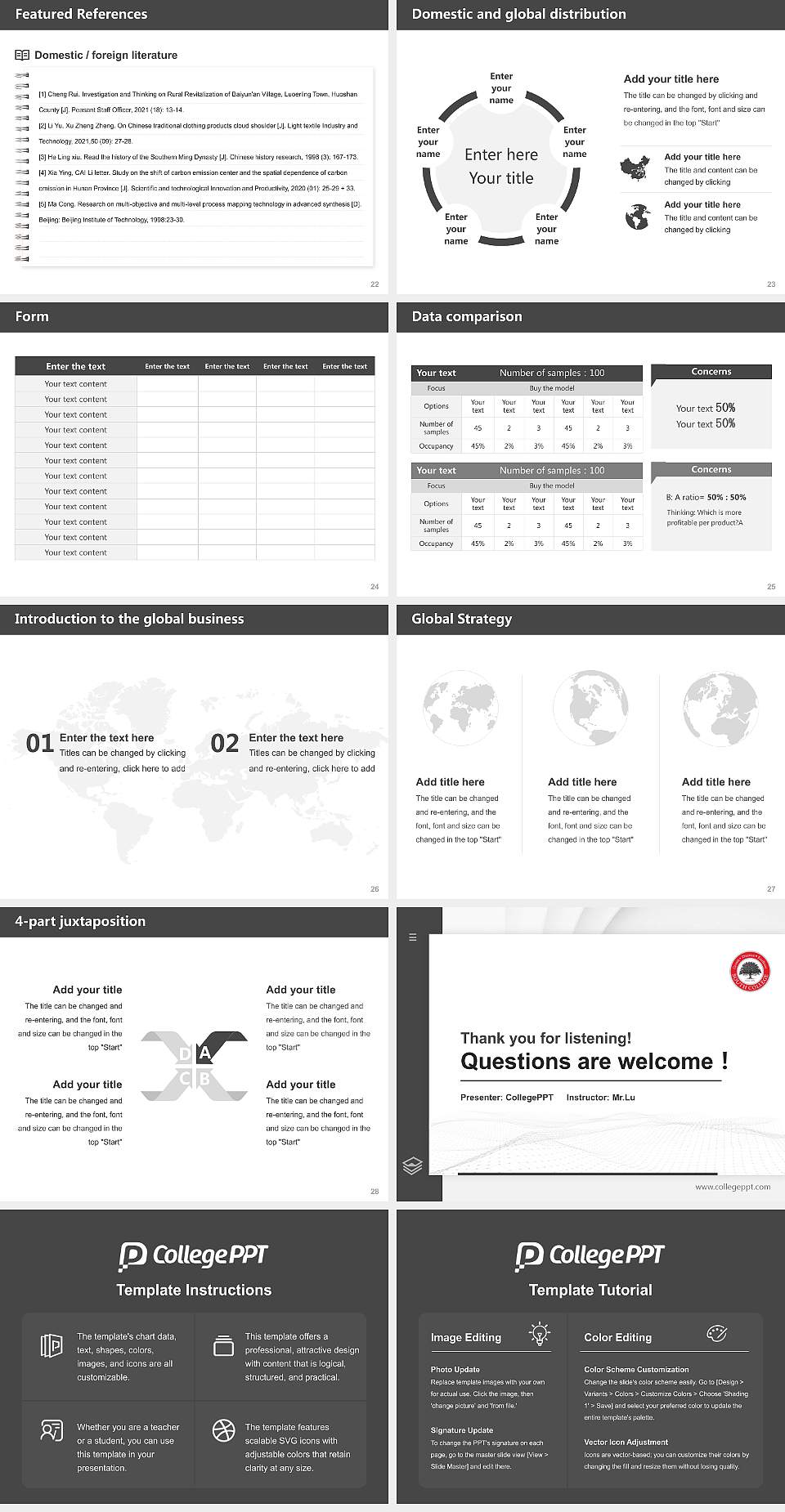 South College Nashville school Thesis Proposal/Graduation Defense PPT Template4:3 ratio PPT effect preview image4