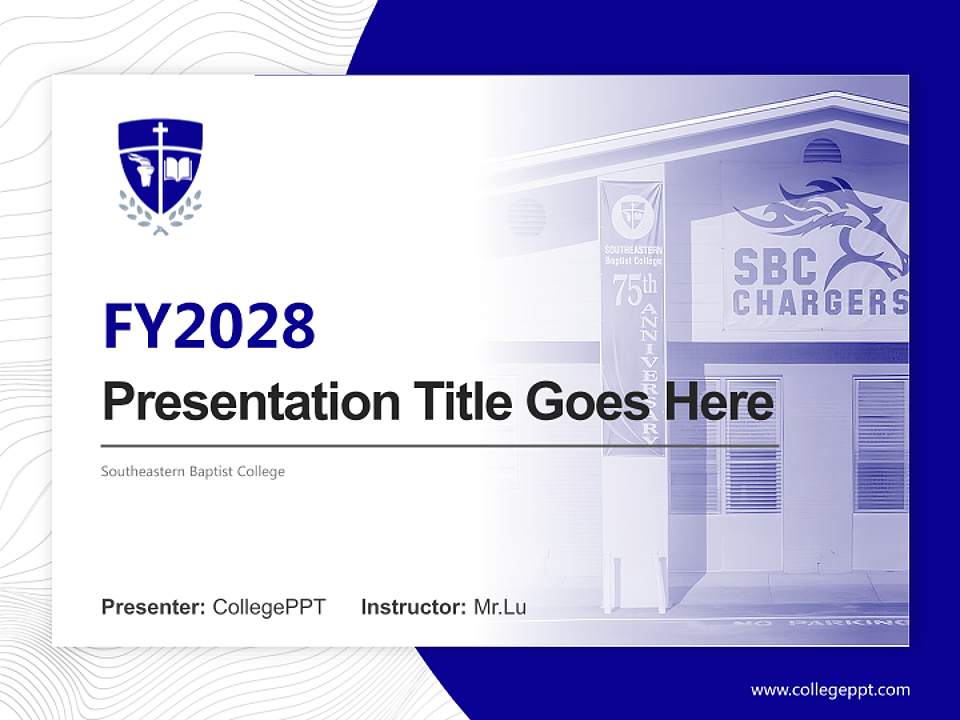 Southeastern Baptist College Academic Presentation/Research Findings Report PPT Template4:3 ratio PPT effect preview image5