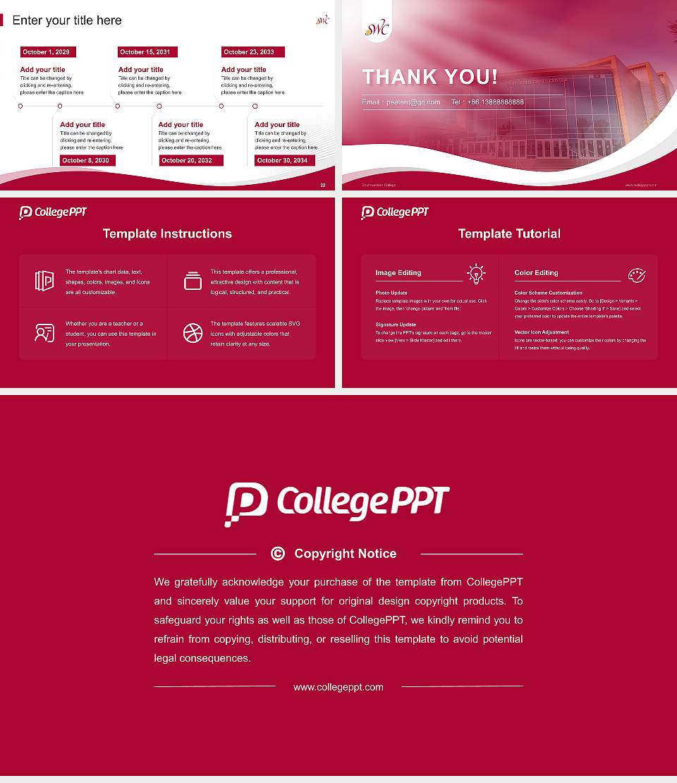 Southwestern College Lecture Sharing and Networking Event PPT Template16:9 ratio PPT effect preview image4