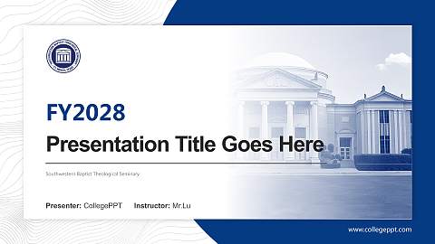 Southwestern Baptist Theological Seminary Academic Presentation/Research Findings Report PPT Template
