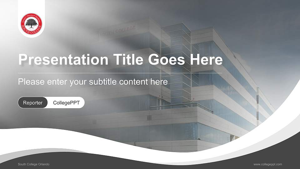 South College Orlando Lecture Sharing and Networking Event PPT Template16:9 ratio PPT effect preview image