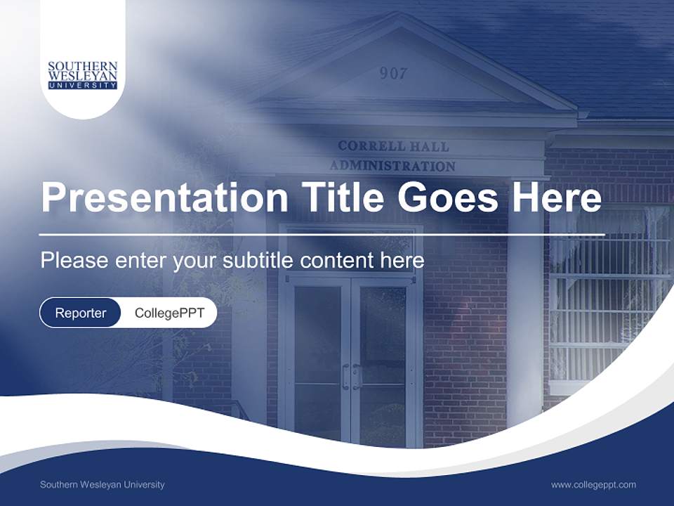 Southern Wesleyan University Lecture Sharing and Networking Event PPT Template4:3 ratio PPT effect preview image4