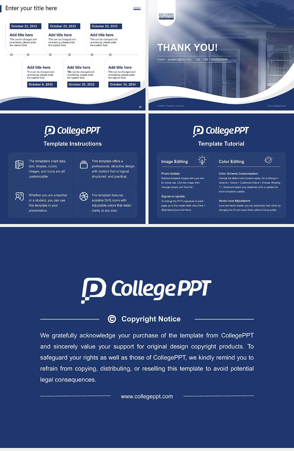 Southern Wesleyan University Lecture Sharing and Networking Event PPT Template4:3 ratio PPT effect preview image4