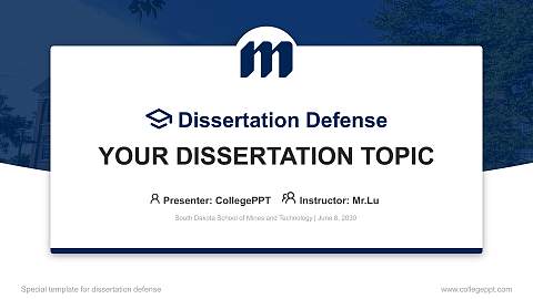 South Dakota School of Mines and Technology Graduation Thesis Defense PPT Template