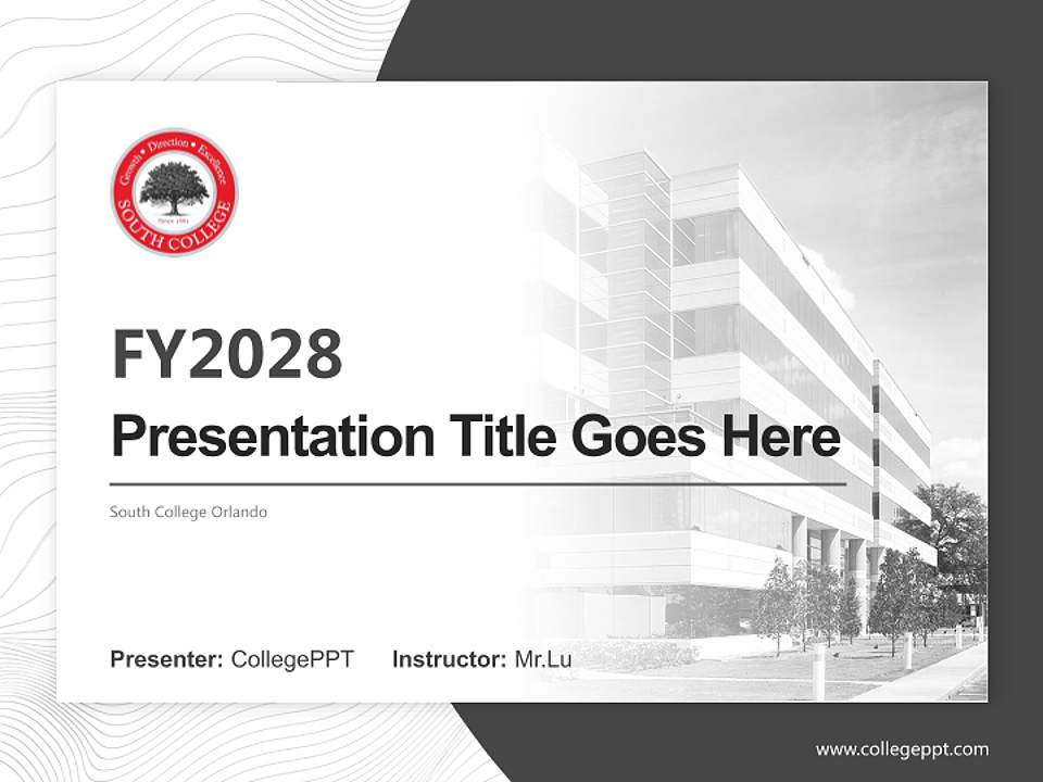 South College Orlando Academic Presentation/Research Findings Report PPT Template4:3 ratio PPT effect preview image5