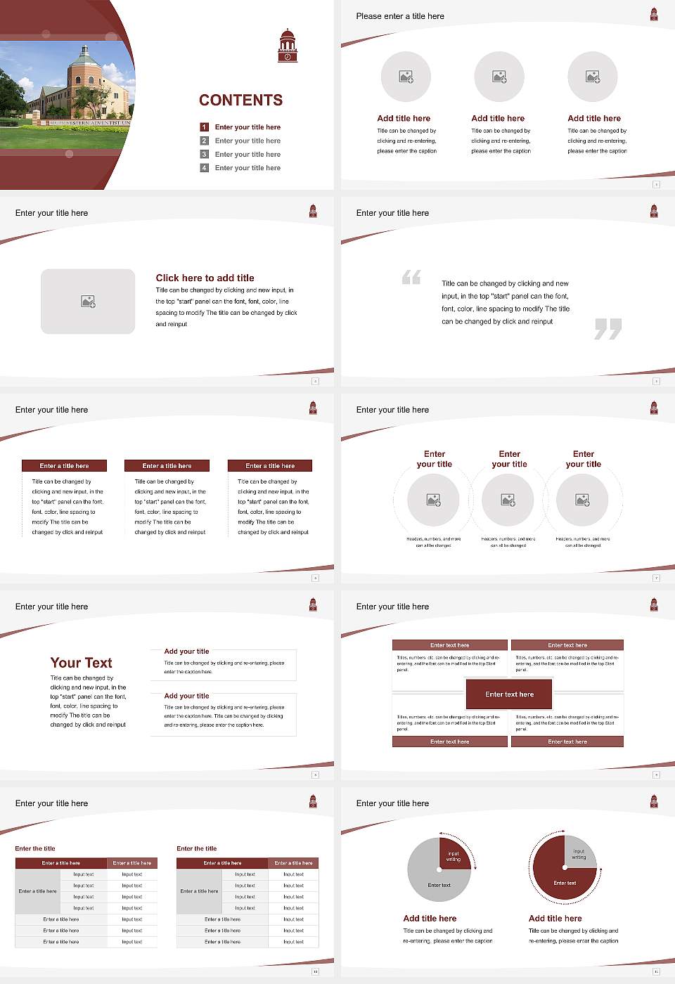Southwestern Adventist University Course/Courseware Creation PPT Template16:9 ratio PPT effect preview image2