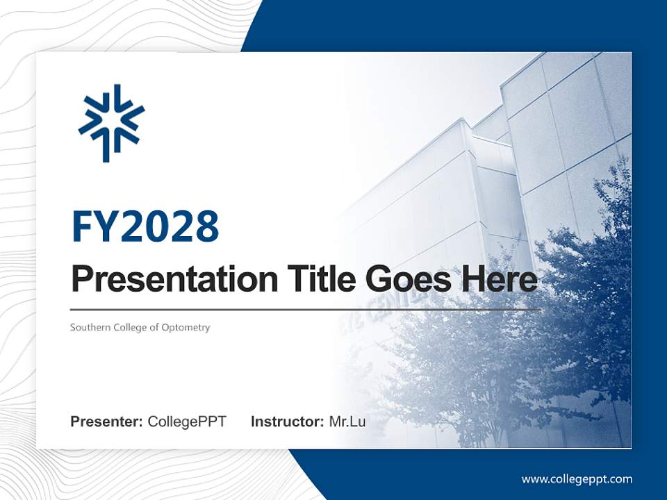 Southern College of Optometry Academic Presentation/Research Findings Report PPT Template4:3 ratio PPT effect preview image5