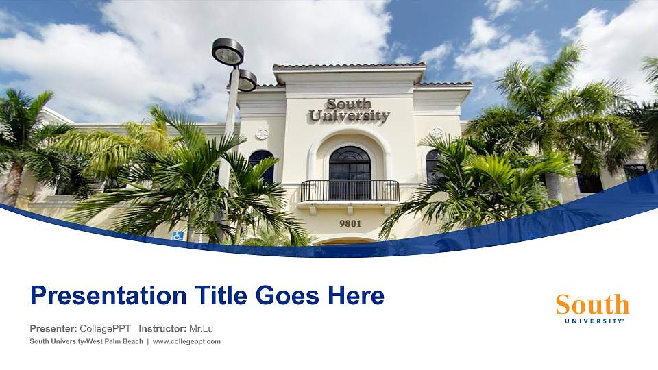 South University-West Palm Beach Course/Courseware Creation PPT Template16:9 ratio PPT effect preview image