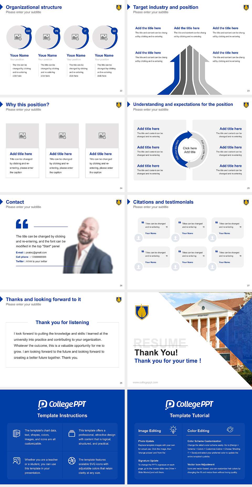 Southern Arkansas University Main Campus Resume PPT Template4:3 ratio PPT effect preview image4