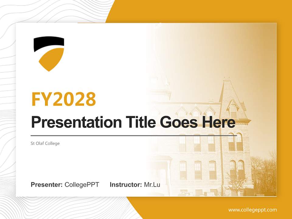 St Olaf College Academic Presentation/Research Findings Report PPT Template4:3 ratio PPT effect preview image5